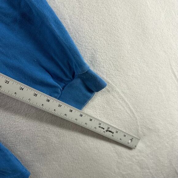 Vintage Nike Italy Rugby Shirt mens Large Blue Embroidered Logo Shield y2k 2000s - Picture 8 of 10